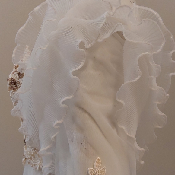 Vintage UNION MADE LACE BRIDAL SIZE 4-6 - Picture 12 of 16